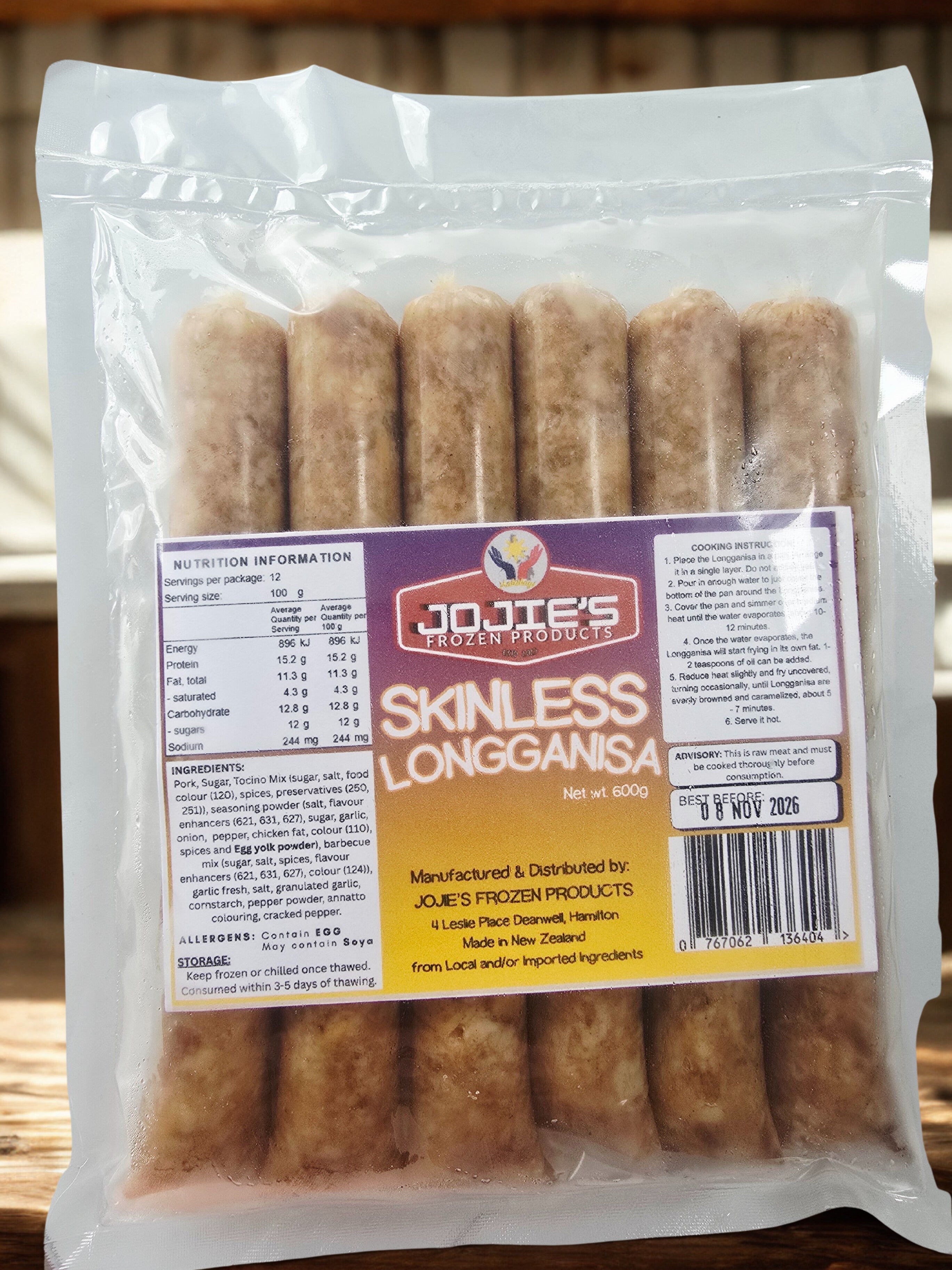 Skinless Longganisa (500g)