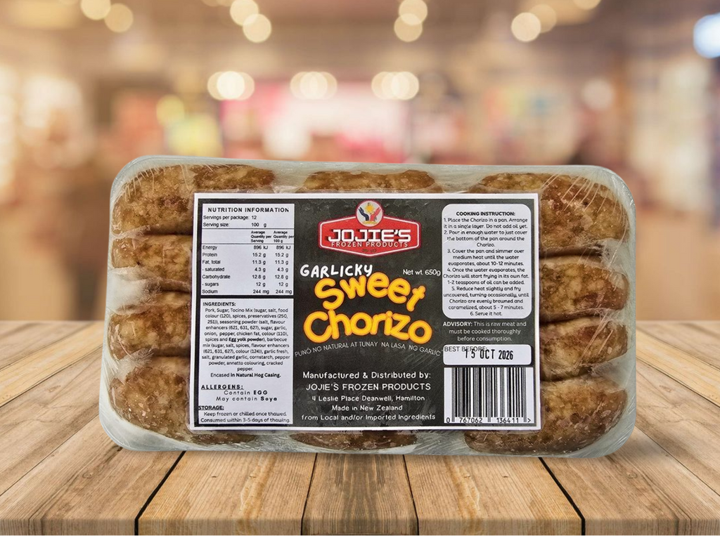 Packaged food item with a label. 