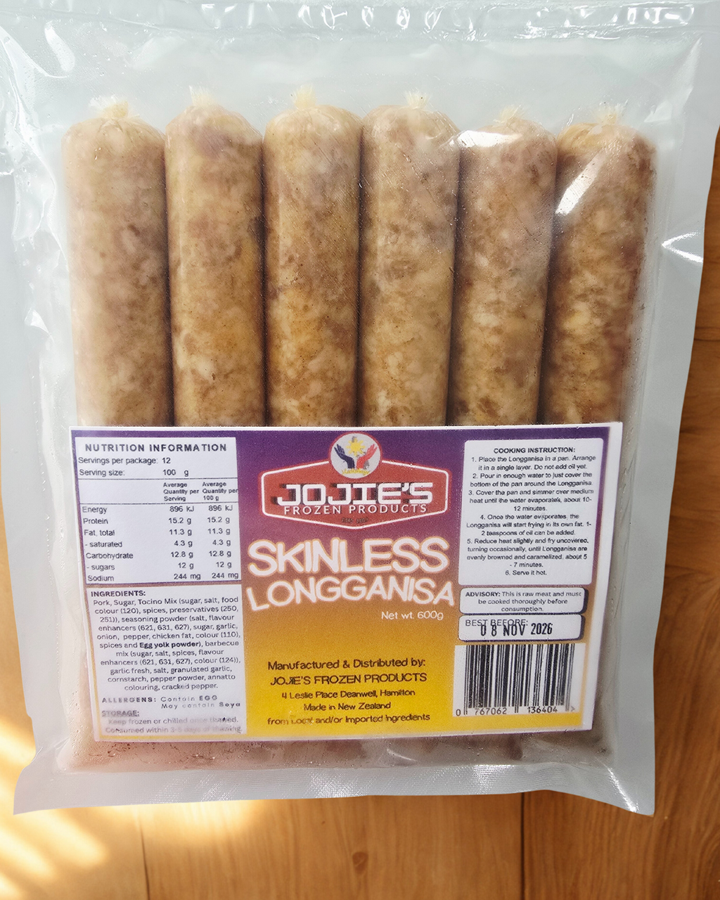 Skinless Longganisa (500g)