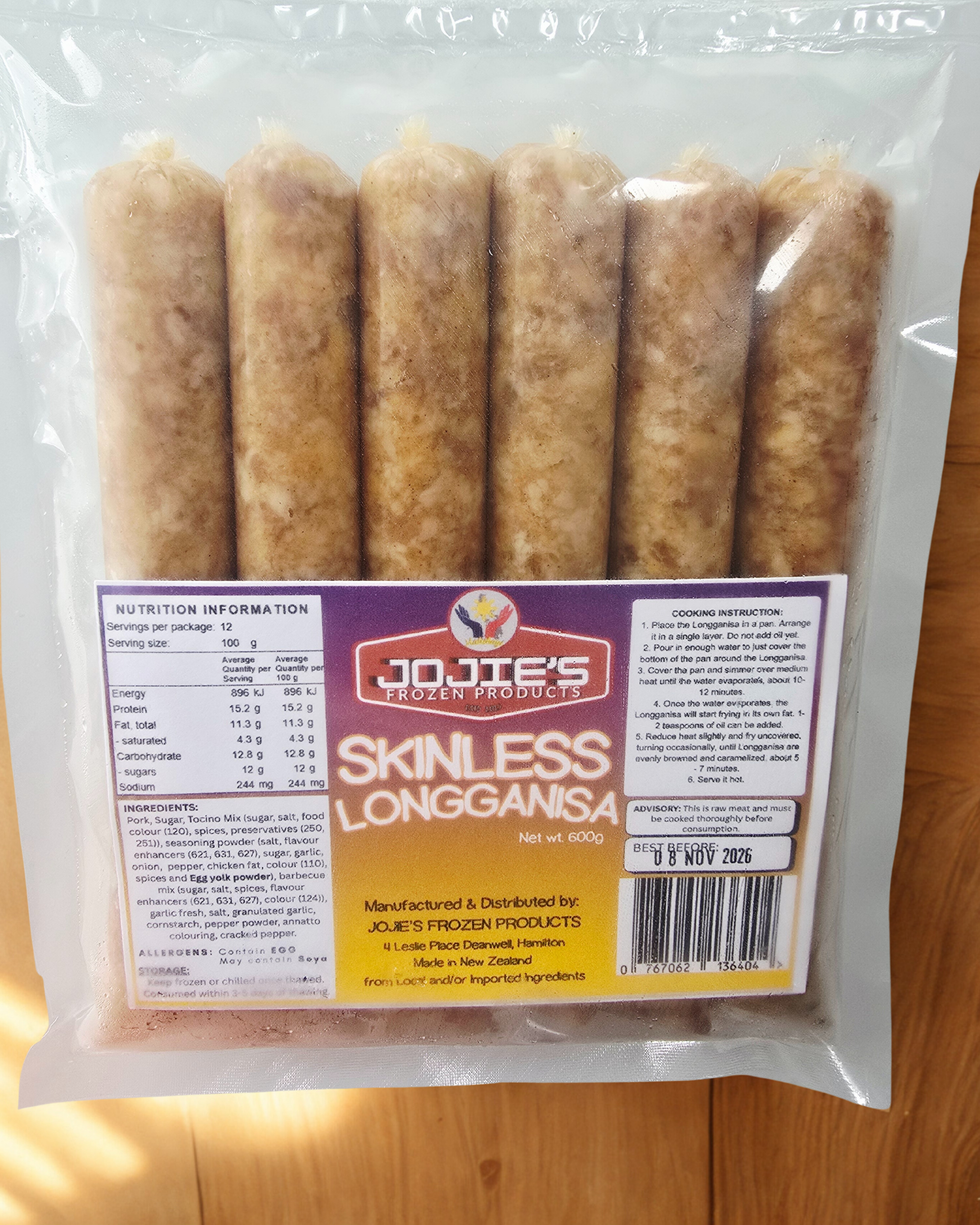 Skinless Longganisa (500g)